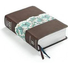 NKJV Study Bible Personal Size Expresso Teal LeatherTouch LWD